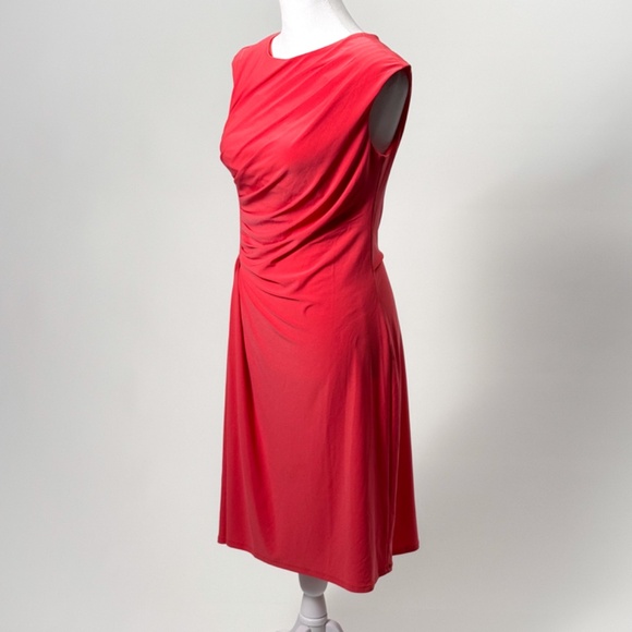 🌺👗 Dressbarn Coral Pink Midi Dress – Size Small – Retail: $50 🌸✨ - Picture 2 of 14